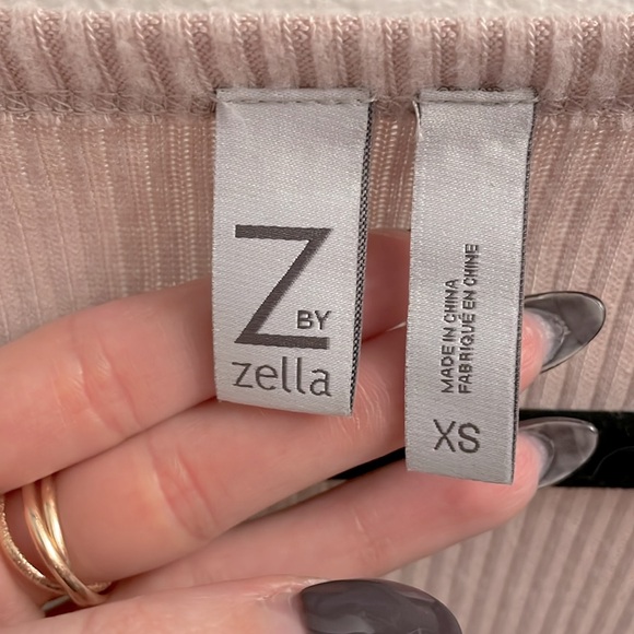 Z By Zella Women’s Pink Long Sleeve Ballet Wrap Top - Picture 3 of 4